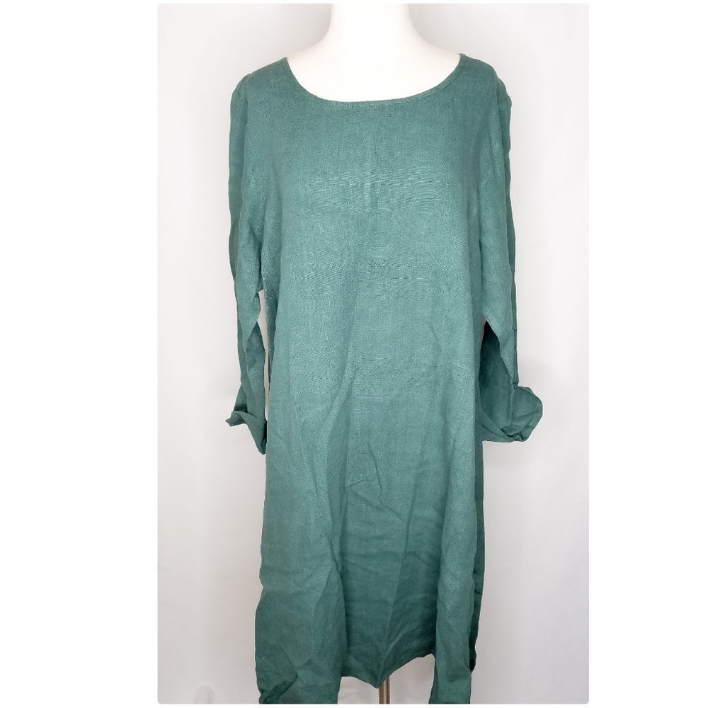 Bryn Walker linen long sleeve midi dress